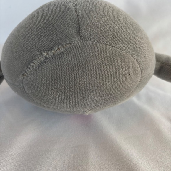 Gray Sloth Round Plush Stuffed Animal with Red Heart Small Soft Toy - Picture 4 of 5